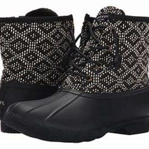 Womens Sperry Black Saltwater Tribal Print…
